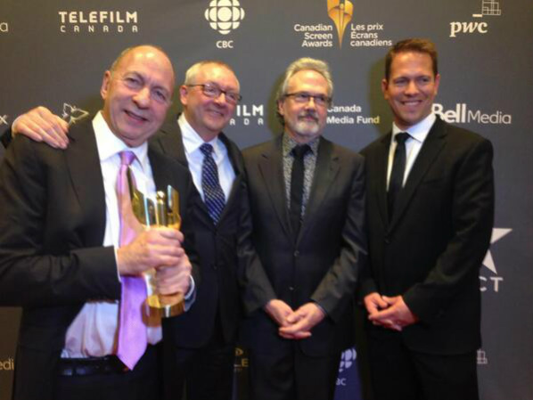 Jon Slan and producers at Canadian Screen Awards 2014